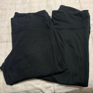 champion two capri black workout tights